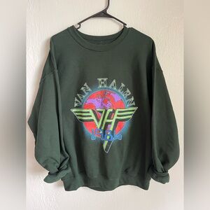 Green Van Halen Sweater Size Large Women’s NWOT